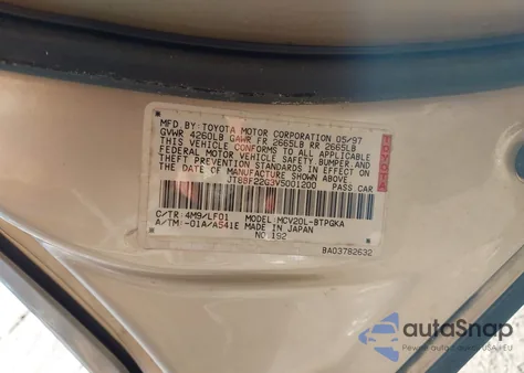 1997 Lexus Es 300 z USA, uszkodzony, nr VIN JT8BF22G3V5001200